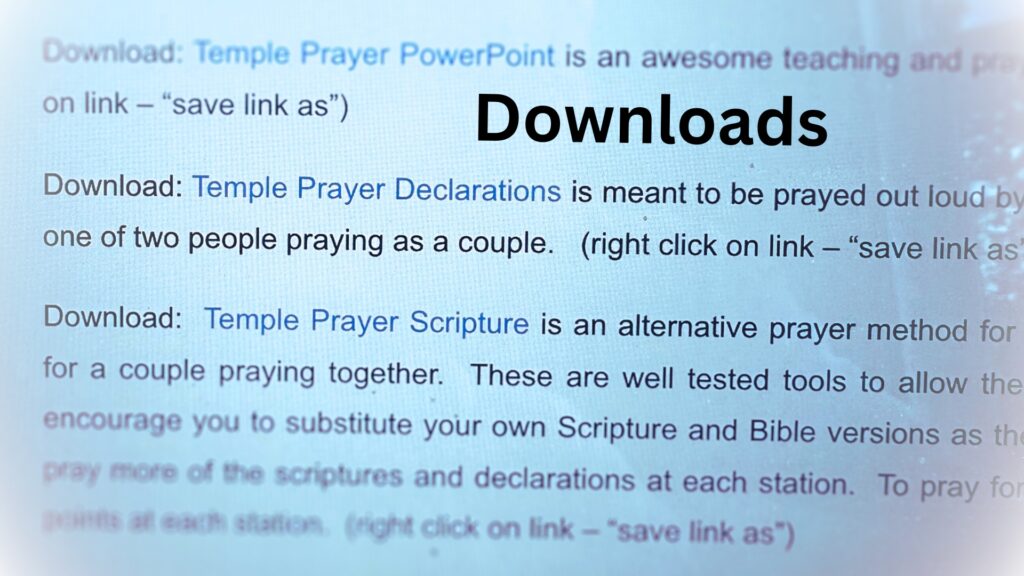 Temple Prayer resources and downloads — Derek Packard